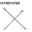 Hans 1474D 4-Way Lug Cross Wrench 16" (17-19-21mm x1/2"Drive) - KHM Megatools Corp.