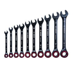 Bosch Rachet Spanner Wrench Set 10Pcs Black (1600A016BU) | Bosch by KHM Megatools Corp.