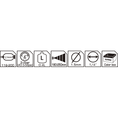 Total TAT10401 Gravity Type Spray Gun (400cc) - Goldpeak Tools PH Total Total TAT10401 Gravity Type Spray Gun (400cc) - Goldpeak Tools PH Total