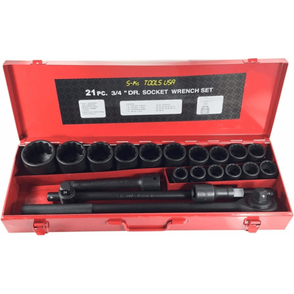 S-Ks 3/4" Drive Impact Socket Wrench Set 19-50mm (21pcs) - KHM Megatools Corp.