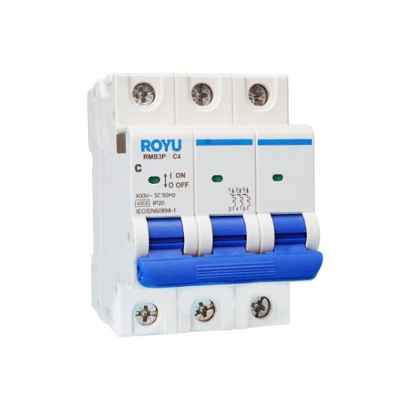 Royu 6kA (3P 3 Modules) Miniature Circuit Breakers (DIN Rail Type) | Royu by KHM Megatools Corp.