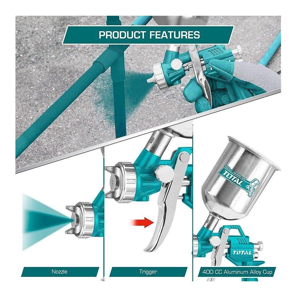 Total TAT10401 Gravity Type Paint Spray Gun (400cc) | Total by KHM Megatools Corp. Total TAT10401 Gravity Type Paint Spray Gun (400cc) | Total by KHM Megatools Corp.