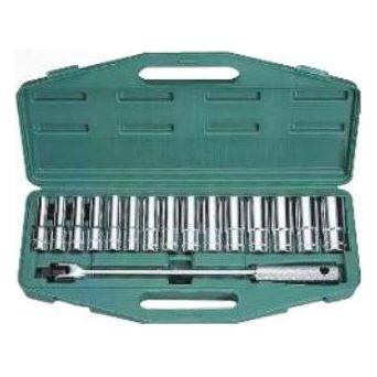Hans 4615-2M 1/2" Drive 16pcs Deep Socket Wrench Set 12pts | Hans by KHM Megatools Corp.