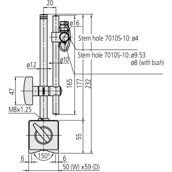 Mitutoyo 7010S-10 Magnetic Stand (Stand Only) - KHM Megatools Corp. Mitutoyo 7010S-10 Magnetic Stand (Stand Only) - KHM Megatools Corp.