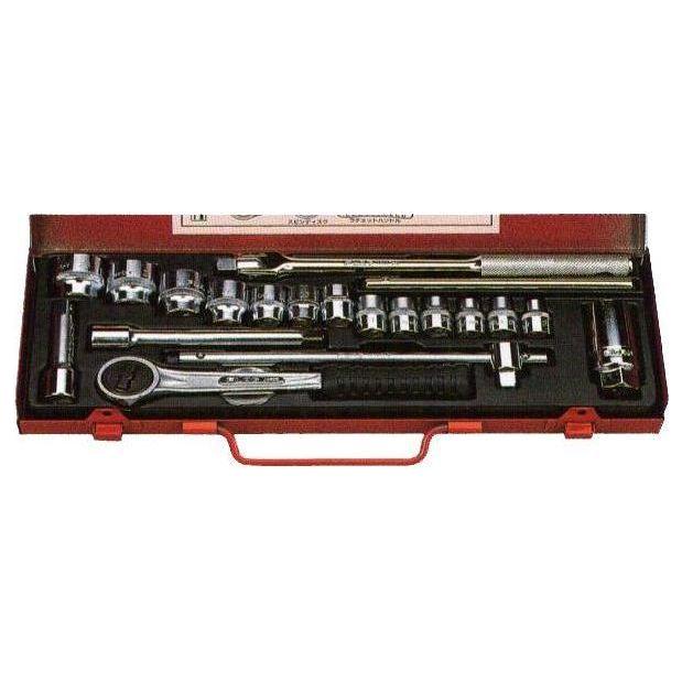 Flag F322M 3/8" Drive Socket Wrench Set Metric (22pcs,6pts) | Flag by KHM Megatools Corp.