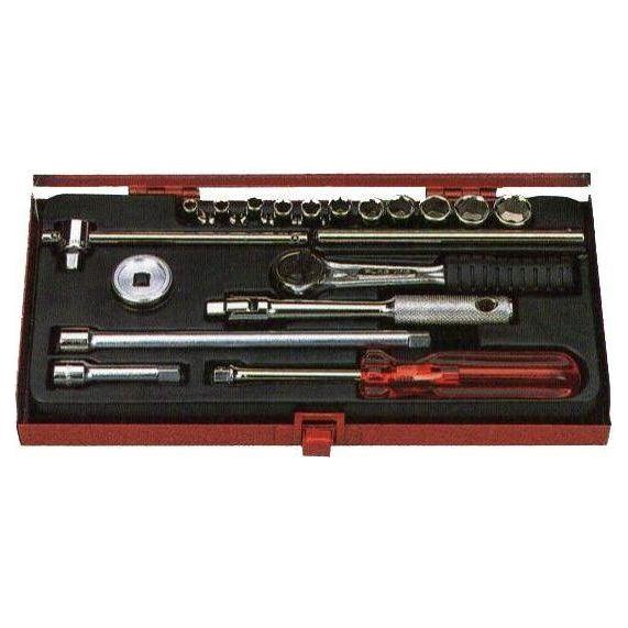 Flag F220S 1/4" Drive Socket Wrench Set Metric (20pcs, 6pts) | Flag by KHM Megatools Corp.