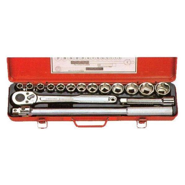 Flag F417S 1/2" Drive Socket Wrench Set Inches (17pcs, 12pts) | Flag by KHM Megatools Corp.