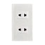 Omni WP2-WU Universal Outlet in White Plate 16A (Wide Series) | Omni by KHM Megatools Corp.