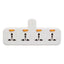 Omni WUA-042-PK Multiple Socket Extension Adapter with Individual Switch 4-Gang 10A 250V | Omni by KHM Megatools Corp.