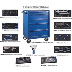 Blue Point KRB13005KPRB Tool Cabinet / Hand Tool Set | Blue Point by KHM Megatools Corp.