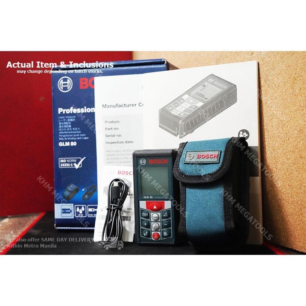 Bosch GLM 80 Laser Rangefinder / Distance Measurer (80 meters) - KHM Megatools Corp. Bosch GLM 80 Laser Rangefinder / Distance Measurer (80 meters) - KHM Megatools Corp.