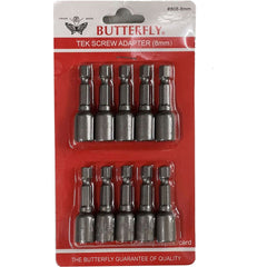 Butterfly #808-8 Magnetic TEK Screw Adapter 8mm (10pcs) | Butterfly by KHM Megatools Corp.