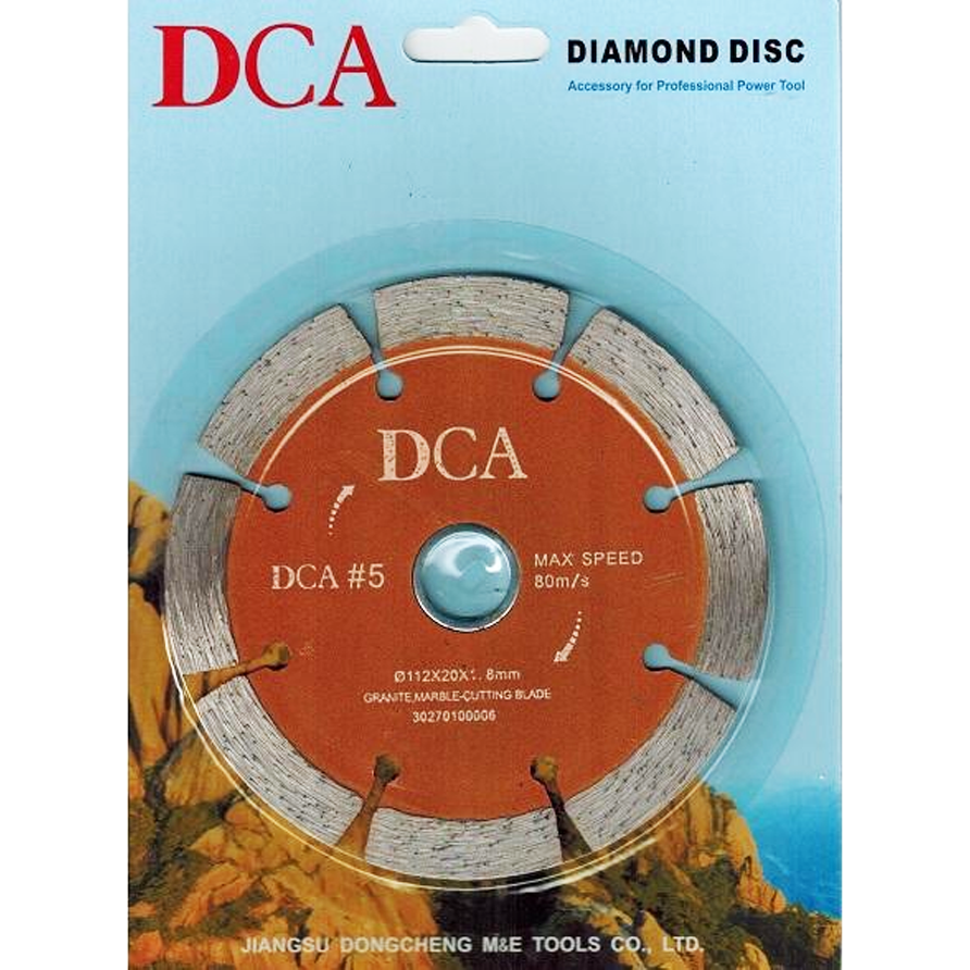 DCA #5 Diamond Marble Cutting Disc 4" (Segmented) 30270100006 | DCA by KHM Megatools Corp.