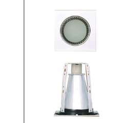 Firefly Square Vertical Downlight Recessed Type  with Partial Frosted Glass