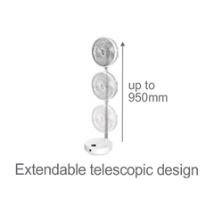 Firefly FEL661 Rechargeable Foldable Telescopic Stand Fan with Night Lamp