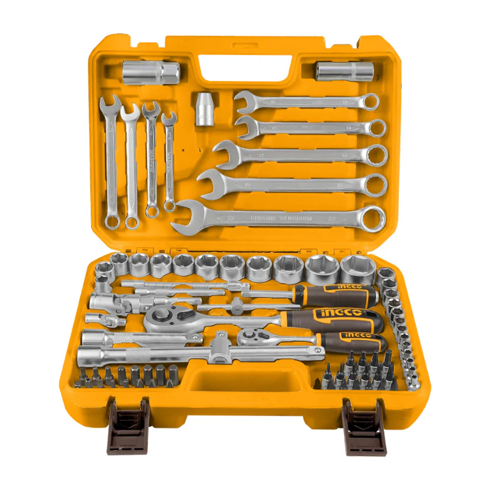 Ingco HKTS42802 1/4" & 1/2" Socket Bit Set 82Pcs | Ingco by KHM Megatools Corp.