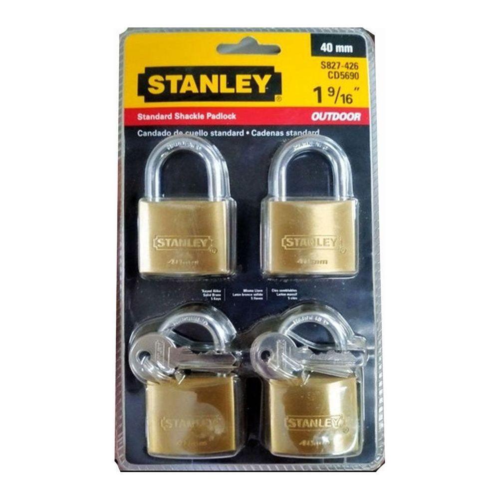 Stanley Padlock Short Shackle 4Pcs (5Pcs Same Key) | Stanley by KHM Megatools Corp.