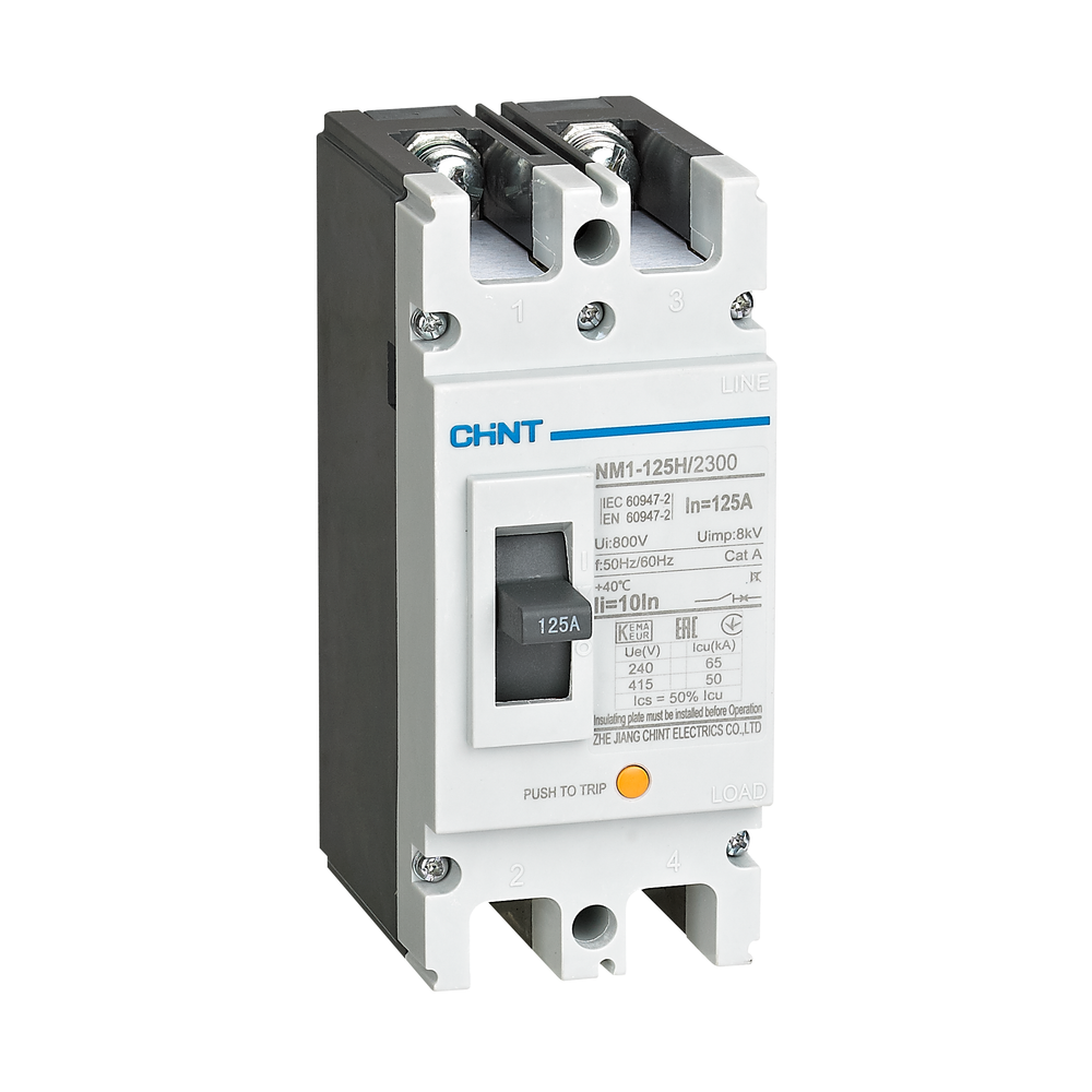 Chint NM1 (125H & 250H) /2300 Moulded Case Circuit Breaker (Type H-2 Pole MCCB) | Chint by KHM Megatools Corp.