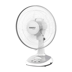 Firefly FEL6112 12" Oscillating 3-Speed Fan with LED Night Light  and USB Mobile Phone Charger