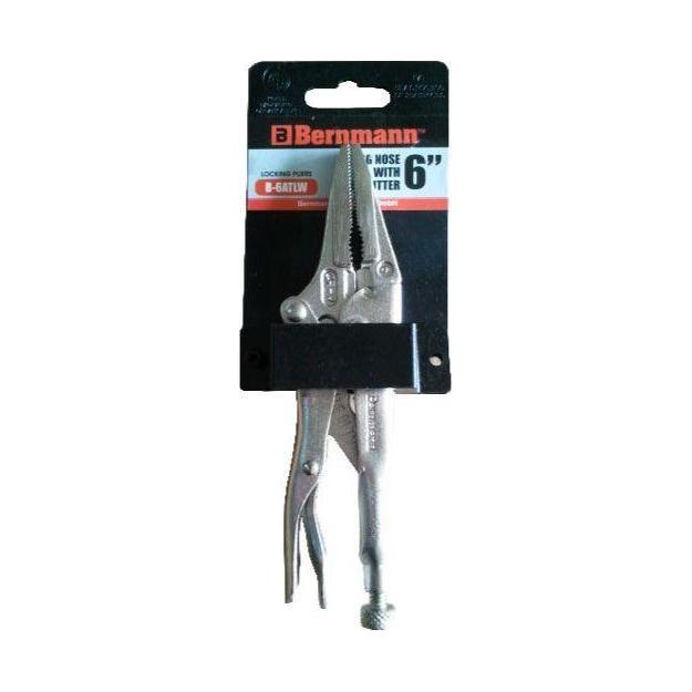 Bernmann Long Nose Vise Grip Locking Pliers with Wire Cutter | Bernmann by KHM Megatools Corp.