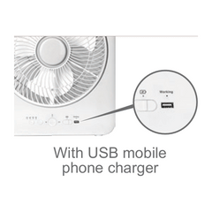 Firefly FEL653 Rechargeable 3-Speed Fan with Night Light