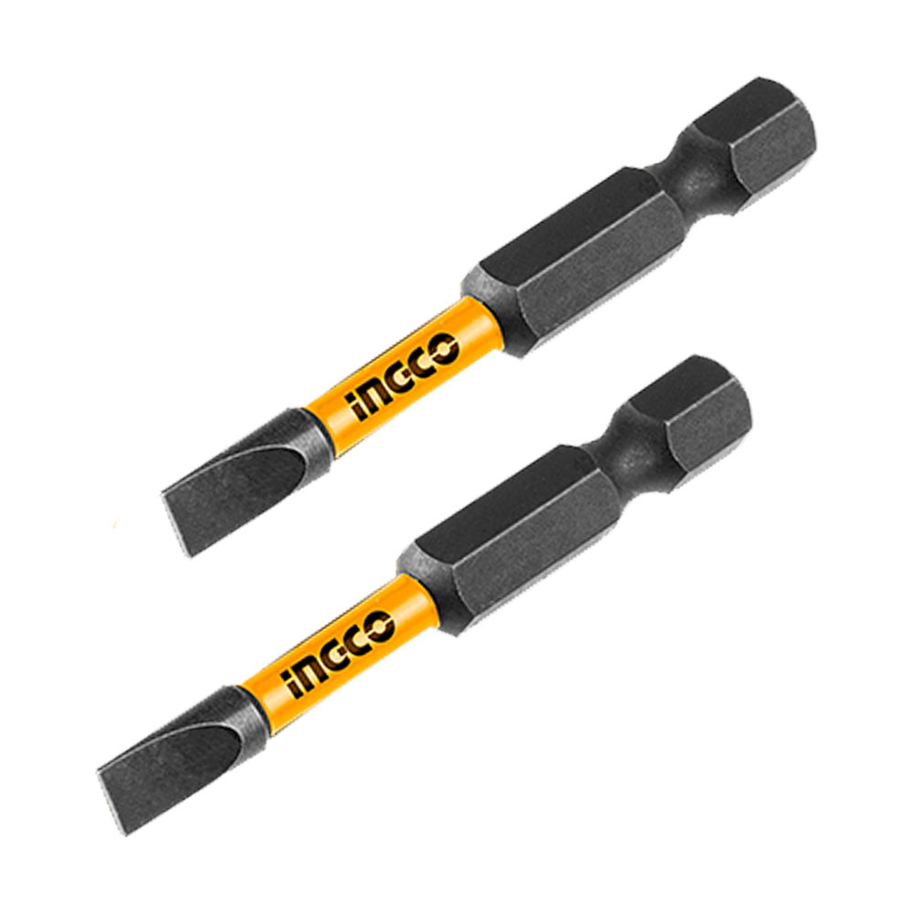 Ingco SDBIM71SL450 Impact Flat Screwdriver Bit SL4x50MM 2pcs | Ingco by KHM Megatools Corp.