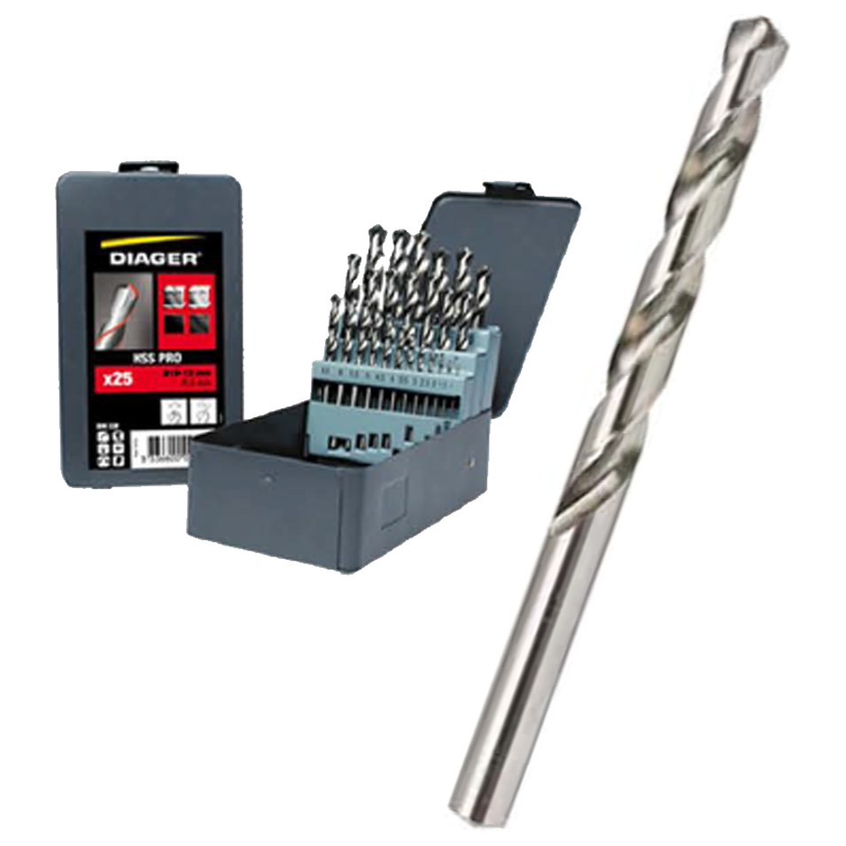 Diager 747D HSS-G Fully Ground Drill Bit Set 25Pcs | Diager by KHM Megatools Corp.
