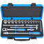 Unior 190BI6P22IN Socket Wrench Set 1/2" Dr. 3/8"–1-1/4" (23 Pcs/Set)