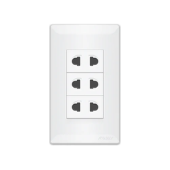 Royu WS115 3-Gang Universal Outlet Set 15A (Super Wide) | Royu by KHM Megatools Corp.