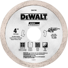 Dewalt DW4790 Diamond Cutting Wheel Continuous Rim 4" | Dewalt by KHM Megatools Corp.