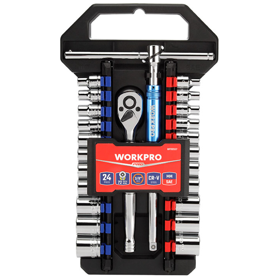 Workpro WP202553 Speed Socket Wrench Set 3/8" 24Pcs | Workpro by KHM Megatools Corp.