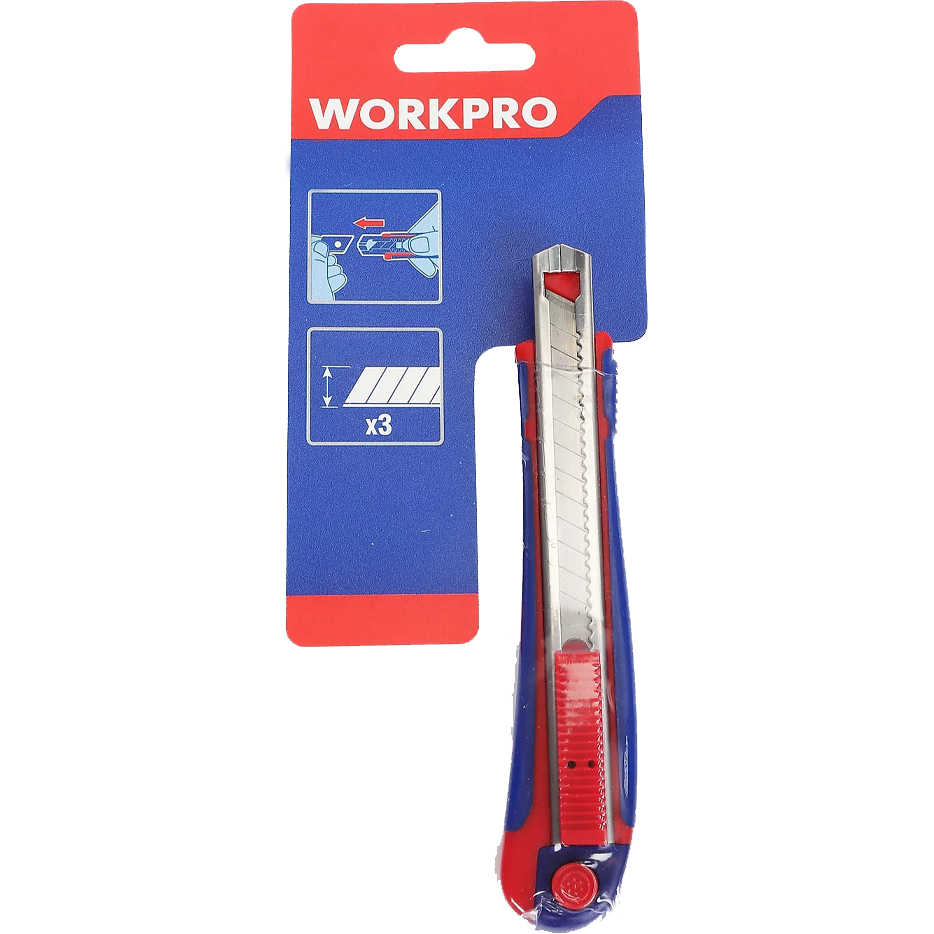 Workpro W012008WE Plastic Snap-Off Knife 18MM | Workpro by KHM Megatools Corp.