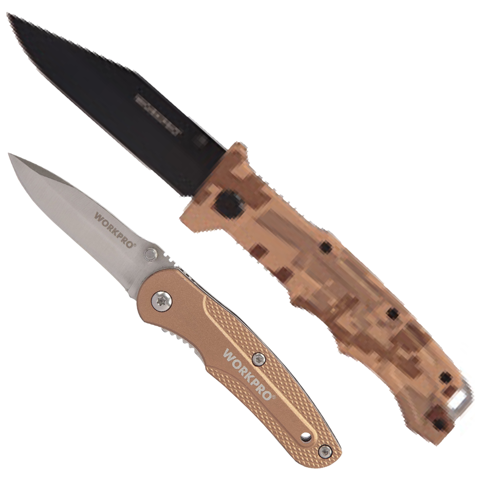 Workpro W000305WE Folding Knife Set 2PCs | Workpro by KHM Megatools Corp.