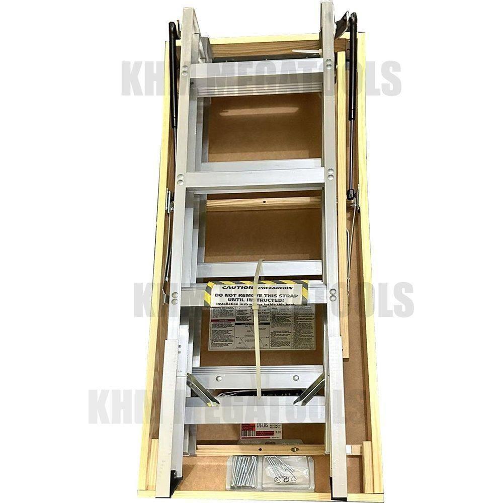 Louisville AA2210 Aluminum Attic Ladder "ELITE" 375 lbs - KHM Megatools Corp. Louisville AA2210 Aluminum Attic Ladder "ELITE" 375 lbs - KHM Megatools Corp.