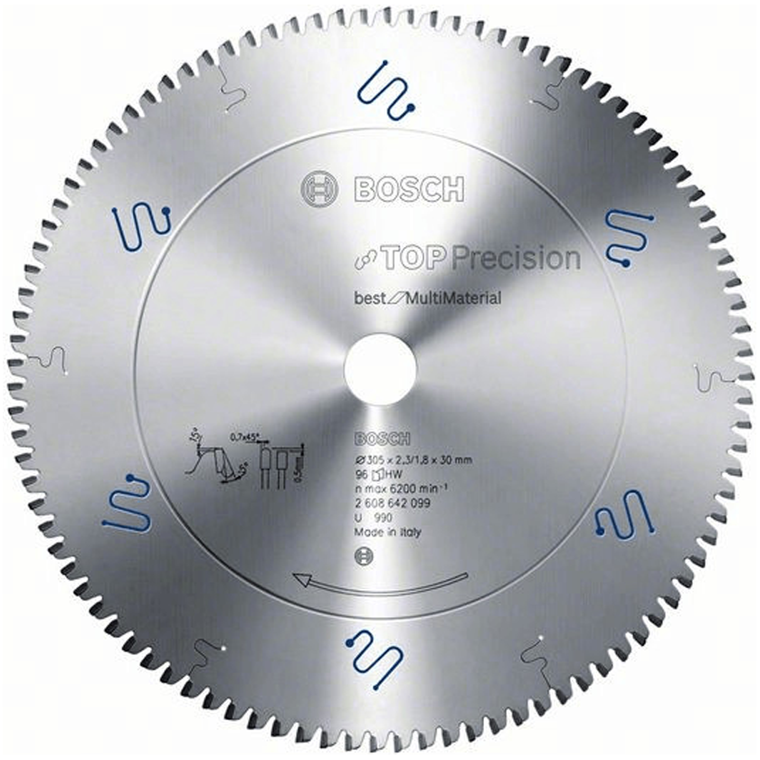 Bosch Circular Saw Blade Multi Material 216mm x 64T (2608642097) | Bosch by KHM Megatools Corp.