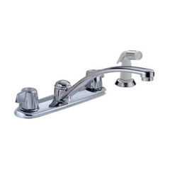 Delta Two Handle Kitchen Faucet Chrome Knob