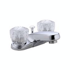 Delta Two Handle Centerset with Pop-up Acrylic Handle