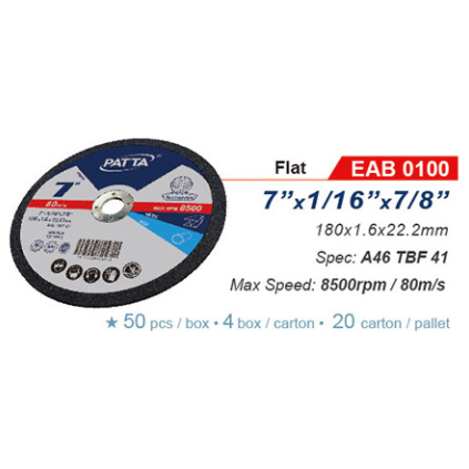 Patta EAB 0100 Flat Cut Off Wheel 7" | Patta by KHM Megatools Corp.