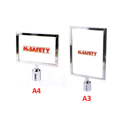 First Sign Holder for Retractable Belt Barrier / Queuing (Stanchion) Pole | First Traffic & Safety by KHM Megatools Corp.