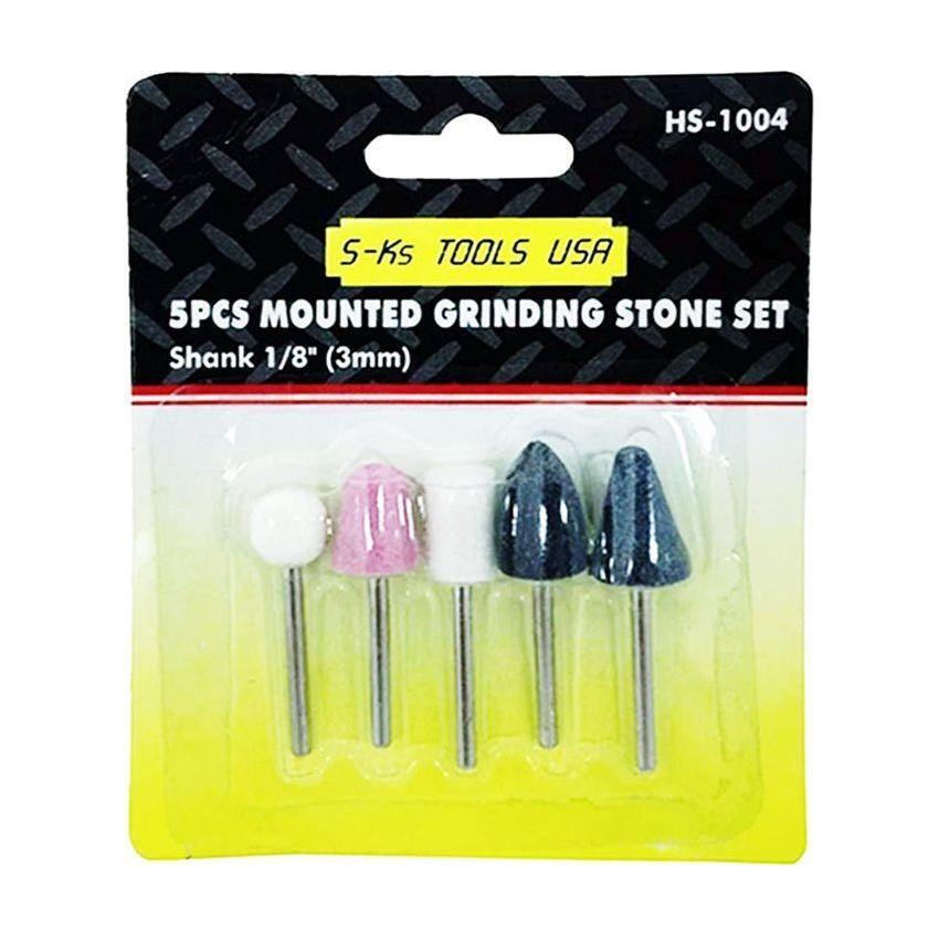 S-Ks HS-1004 5pcs Mounted Stone Set (1/8" shank) | S-Ks Tools USA by KHM Megatools Corp.