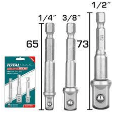 Total 1/4" Hex to Socket Wrench Adapter | Total by KHM Megatools Corp.