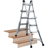 Louisville L2098 Multipurpose Aluminum Articulating Folding Ladder 300 lbs - KHM Megatools Corp.