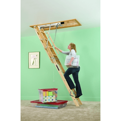 Louisville L254P Wood Attic Ladder "Premium" 250 lbs - KHM Megatools Corp.