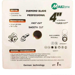 Mailtank Diamond Cut Off Wheel 4" SUPERTHIN - Goldpeak Tools PH Mailtank