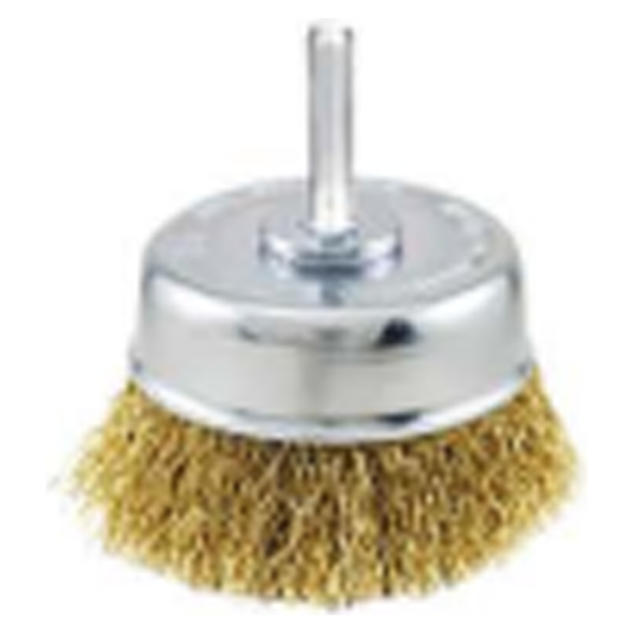Maxsell Cup Crimped Wire Brush with 1/4 Shank | MaxSell by KHM Megatools Corp.