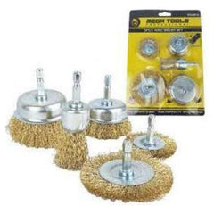 Megatools MWB5S 5pcs Wire Brush Set (1/4 "Hex Shank) - KHM Megatools Corp.