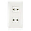 Omni P2-EU-PK 2pc Universal Outlet in Plate (Flush Type) | Omni by KHM Megatools Corp.