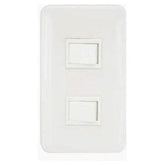 Omni P2-S13-PK 2pc 1-Way Switch in Plate (Flush Type) | Omni by KHM Megatools Corp.