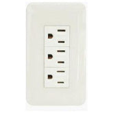 Omni P3-EG-PK 3pc Convenience Outlet with Ground in Plate (Flush Type) | Omni by KHM Megatools Corp.
