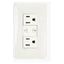 Omni P3-EG/EU/EG-PK 2 pc Convenience Outlet with Ground & Universal Outlet with Safety Shutter in Plate (Flush Type) | Omni by KHM Megatools Corp.